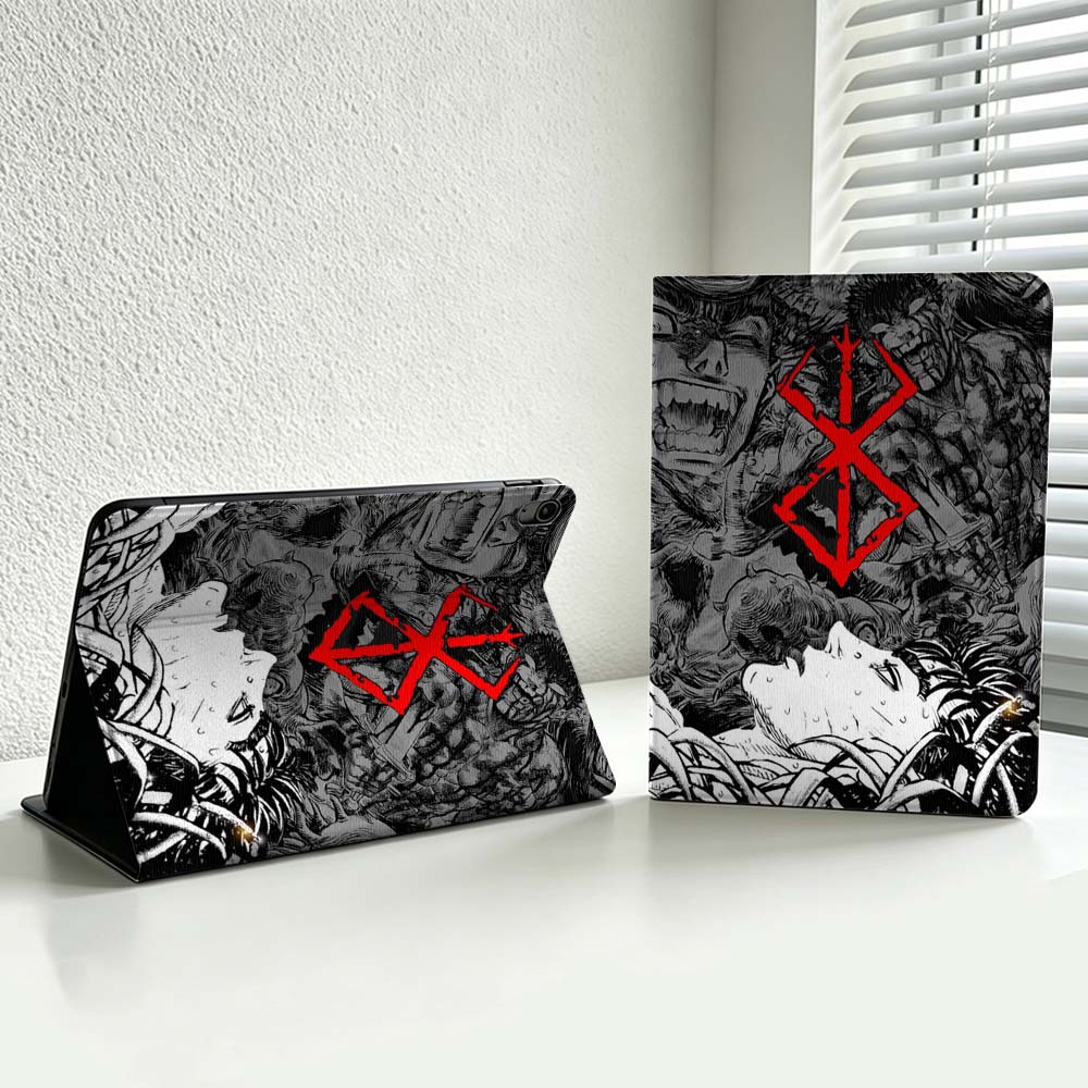 Cool Tablet Accessories - โลโก้ลายอนิเมะ B-Berserk สำหรับเคสแท็บเล็ต iPad Pro Air
