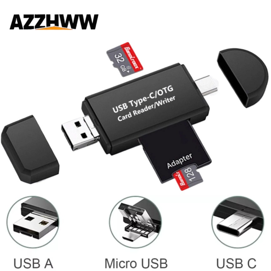 Microsd Card Tablet - เครื่องอ่านการ์ดหน่วยความจํา OTG 5-in-1 USB Type C