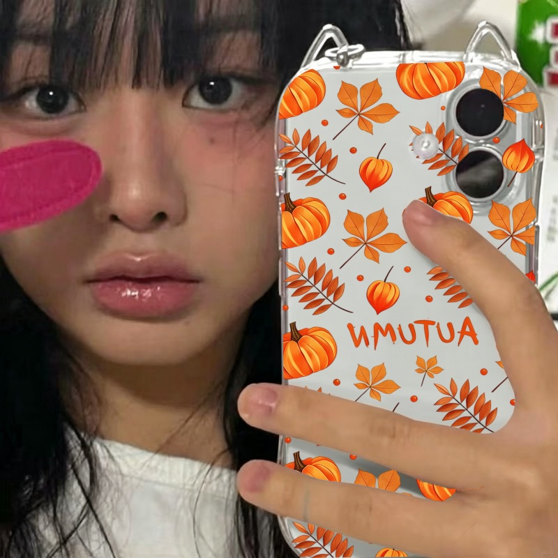 Apple Iphone 16 - เคสโทรศัพท์ลายใบไม้ร่วงและฟักทองฤดูใบไม้ร่วงสำหรับ iPhone 17 16 15 14