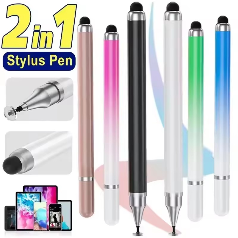 Essential Tablet Accessories - ปากกาสไตลัสอเนกประสงค์ 2 in 1 สำหรับแท็บเล็ต โทรศัพท์มือถือ