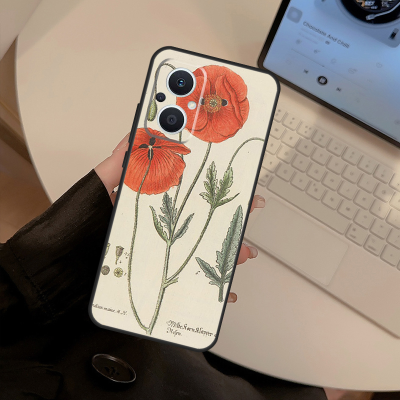 เคสลายดอกไม้ภาพวาดพฤกษศาสตร์ ส - Oppo Reno 12 บทวิจารณ์และราคา