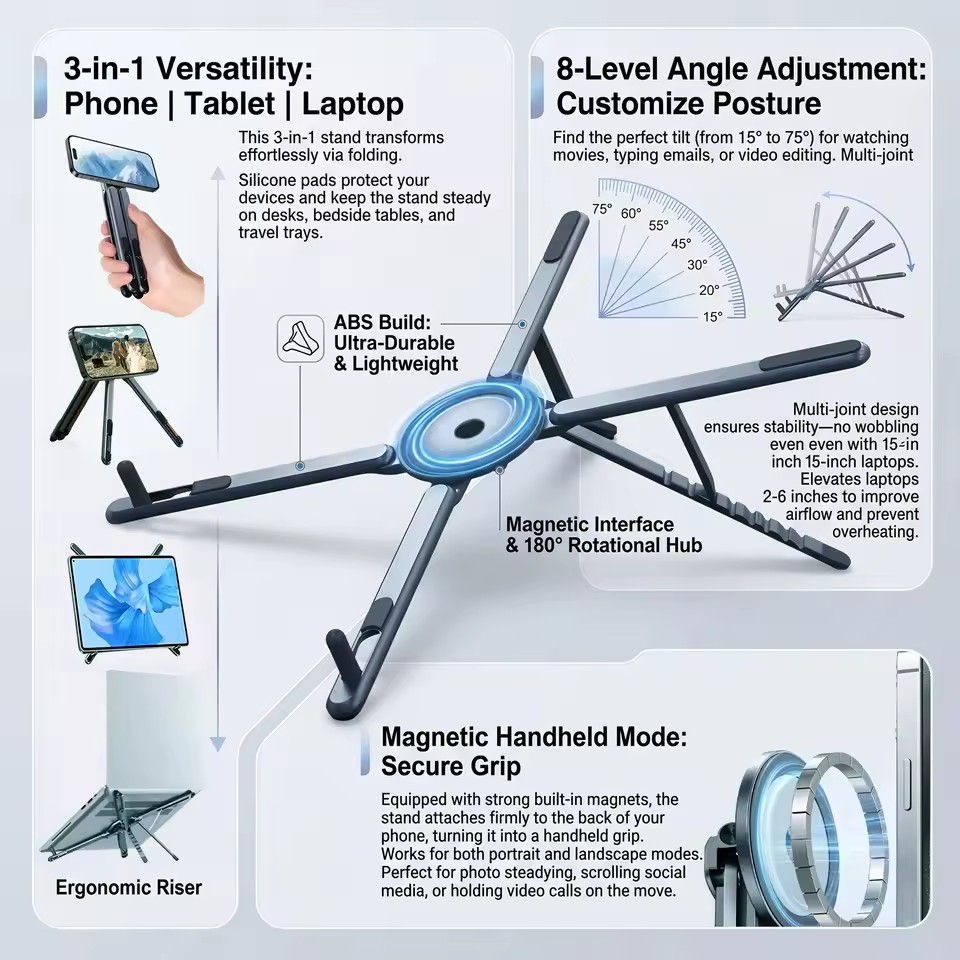 ที่วางโทรศัพท์แม่เหล็กแบบพกพาแ - Essential Tablet Accessories บทวิจารณ์และราคา