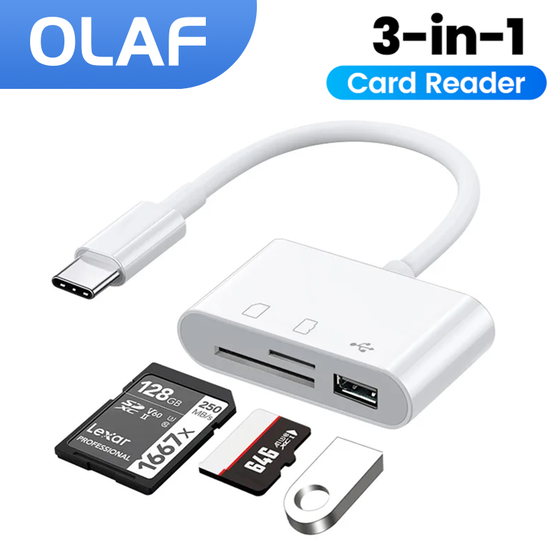 3in-1 Type-C Card Reader OTG S - Microsd Card Tablet บทวิจารณ์และราคา