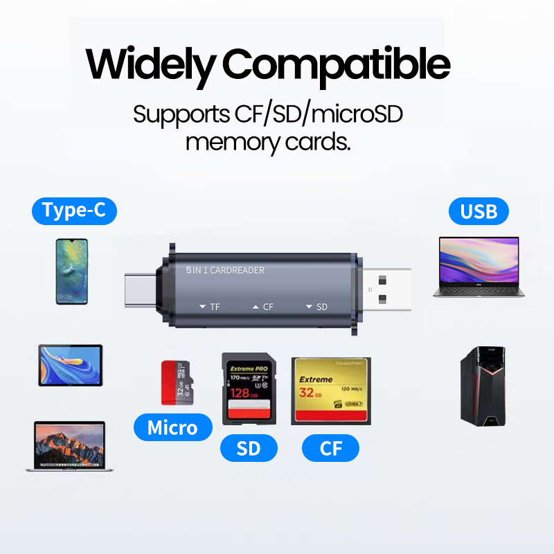 5 IN 1 USB Card Reader ประเภท  - Microsd Card Tablet บทวิจารณ์และราคา