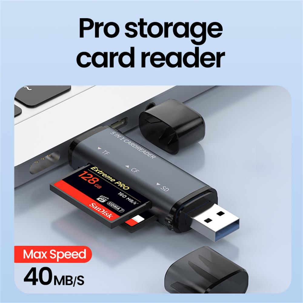 5 IN 1 USB Card Reader ประเภท  - Microsd Card Tablet บทวิจารณ์และราคา
