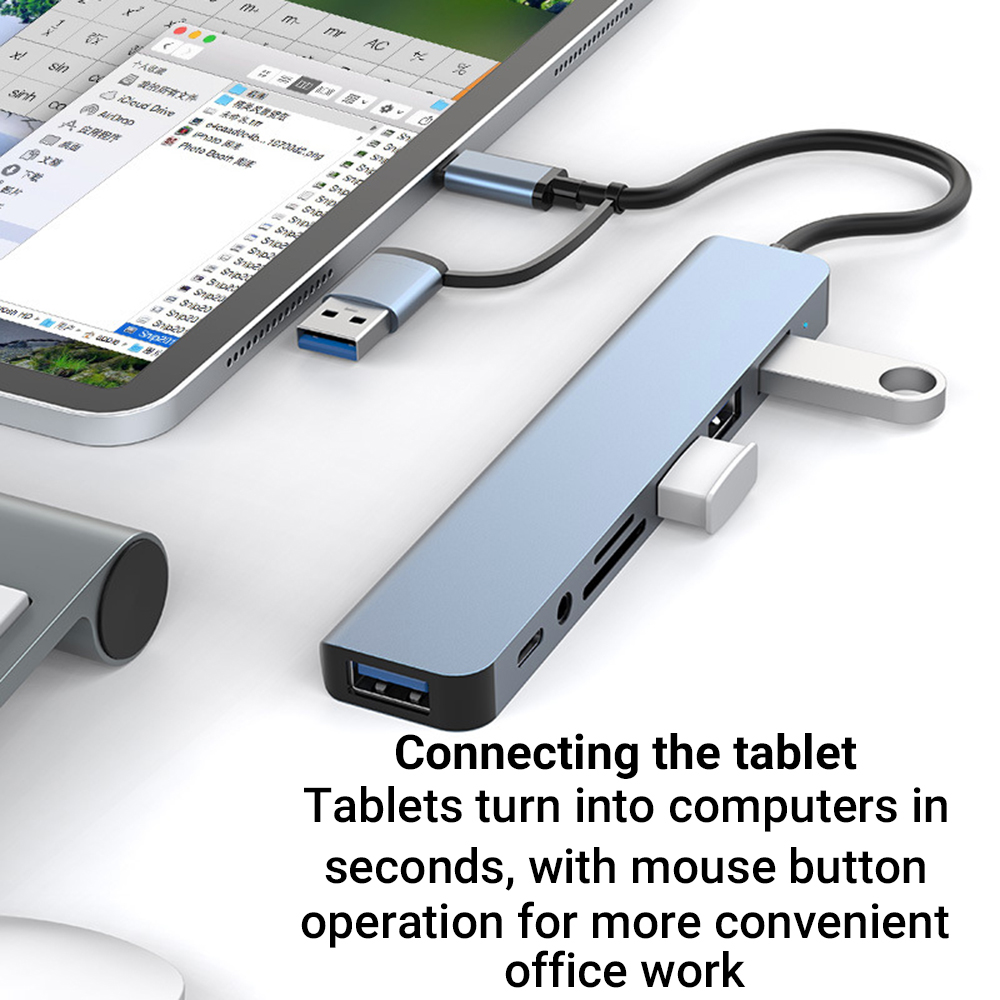 ฮับด็อกกิ้ง 8 in 2 USB + Type  - Microsd Card Tablet บทวิจารณ์และราคา